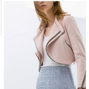 Zara cropped motto jacket